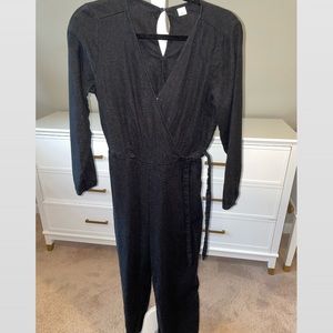 Black linen jumpsuit